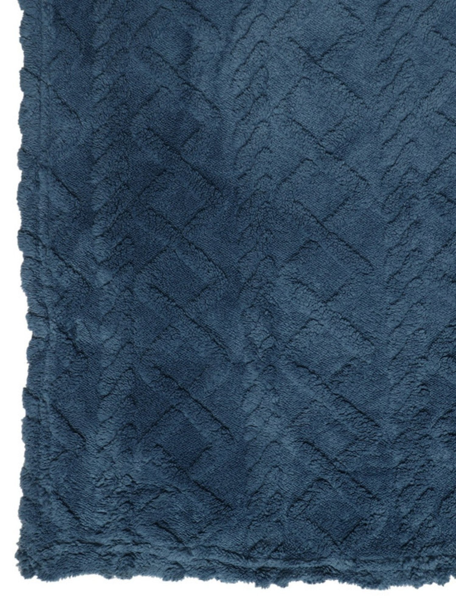 Dhrohar Navy Blue Polyester 300 GSM Double Bed Blanket