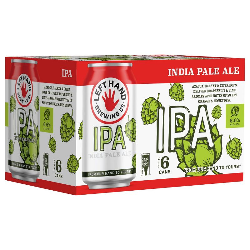 Left Hand IPA Beer - 6pk/12 fl oz Cans