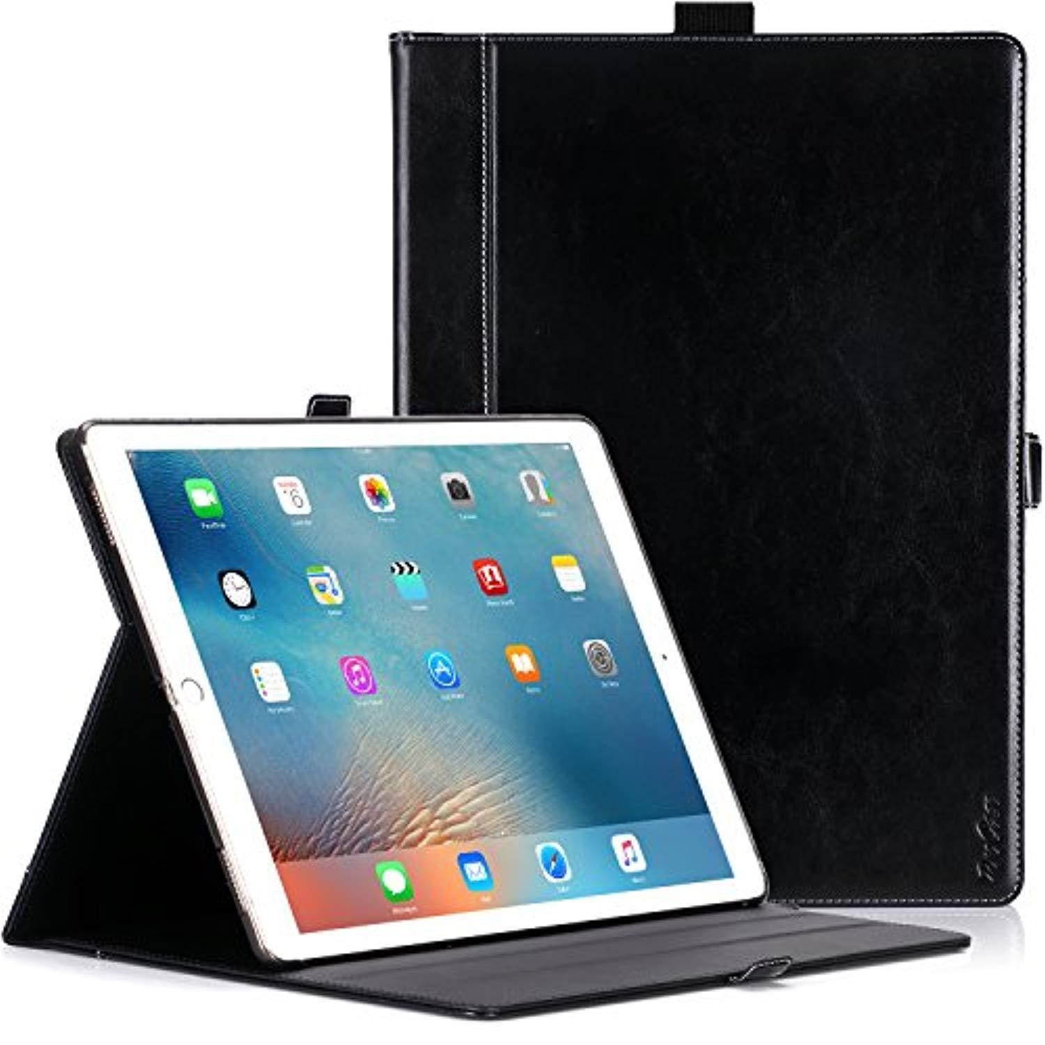 ProCase iPad Pro 12.9 Case - Premium Stand Case Folio Cover for Apple iPad Pro 12.9 Inch (Both 2017 and 2015 models), with Apple Pencil Holder (Black)