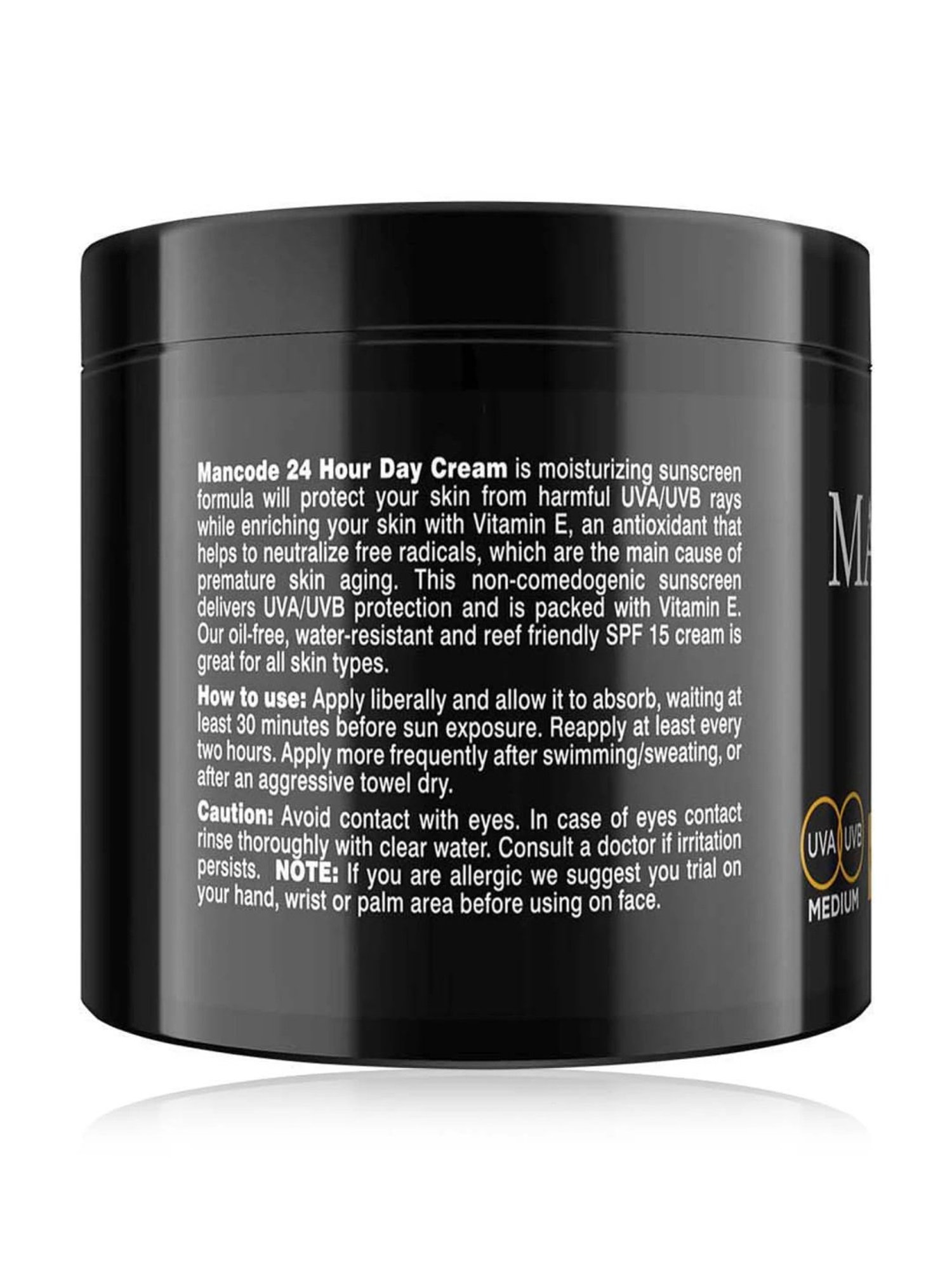 Mancode 24 Hours Day Cream with SPF 15+ - 100 gm