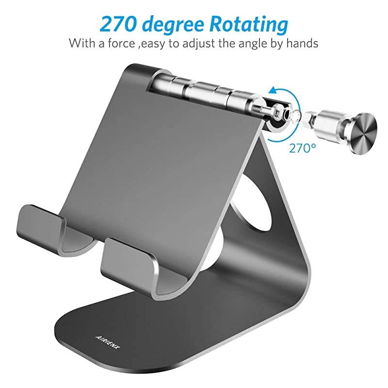 Adjustable Tablet Stand  Heavy Duty Desktop Stand Holder Dock Compatible with Tablets Such as iPad Pro 97 105129 Air Mini 4 3 2 Kindle Fire Tab EReader and More 413 Gun Metal