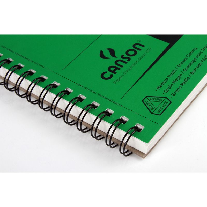 Canson XL Recycled Side Spiral Sketch Paper Pad 9"X12"-100 Sheets