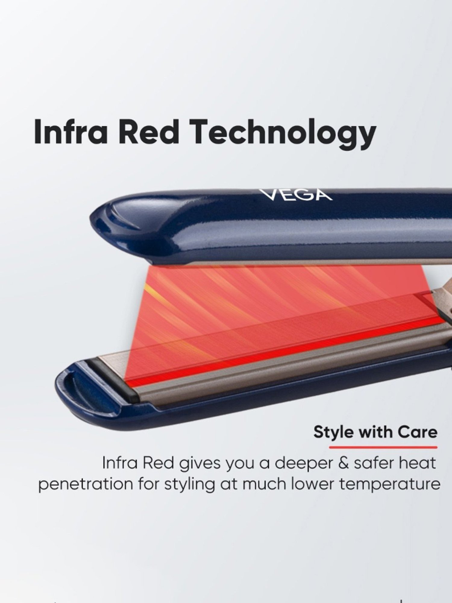 VEGA Infra-Style Hair Straightener (Blue)