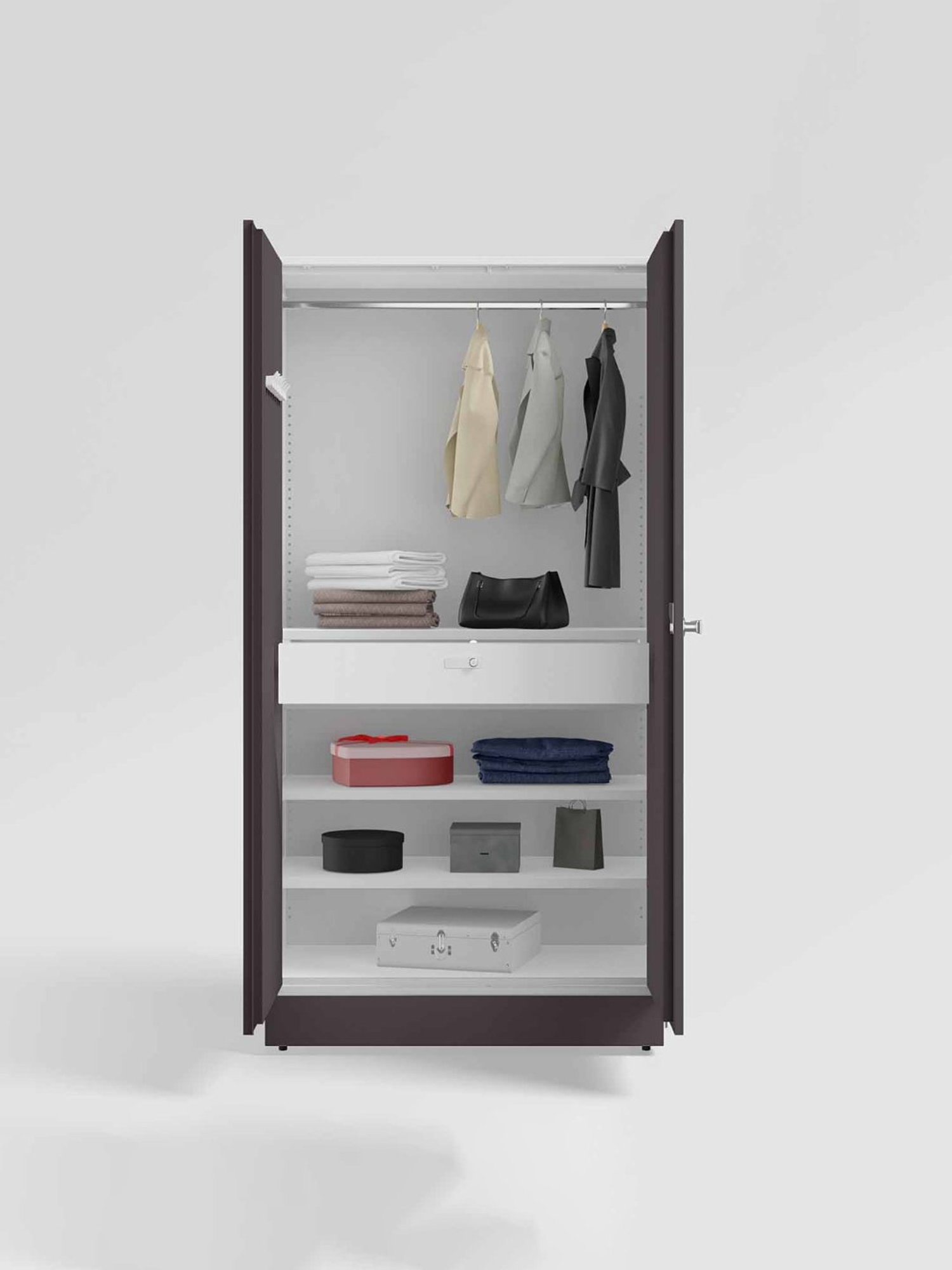 Home Basics 5 Dual Hook Chrome Plated Steel Over the Door Hanging Rack