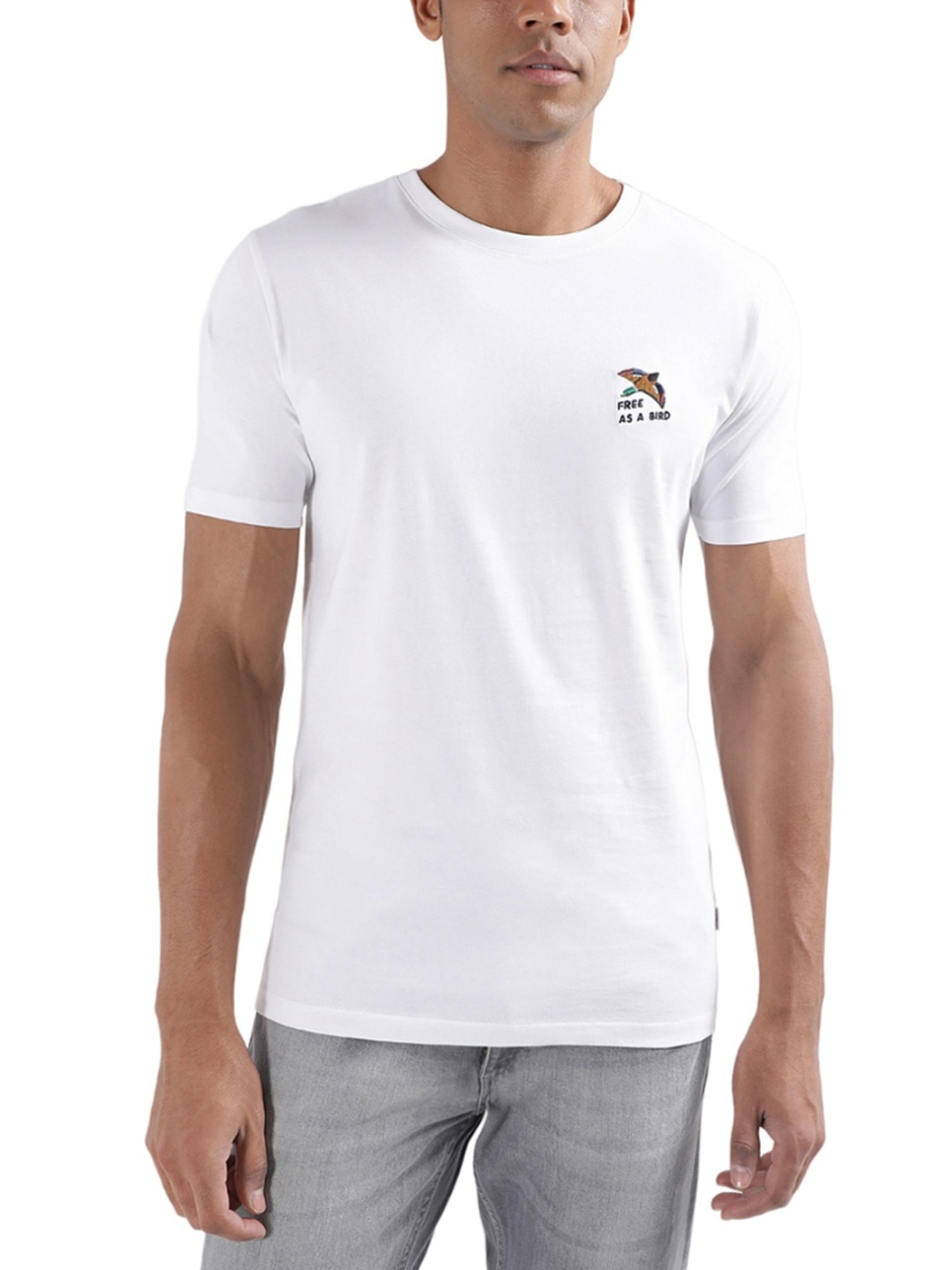 Lindbergh White Cotton Regular Fit T-Shirt