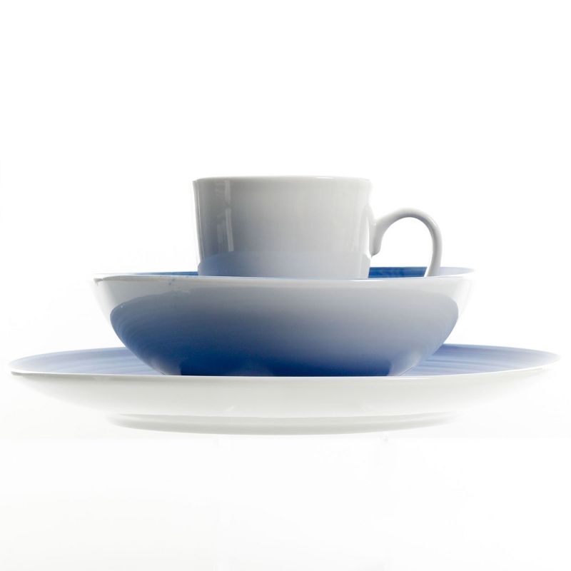 Gibson Home Crenshaw 12 Piece Ceramic Dinnerware Set in Assorted Colors