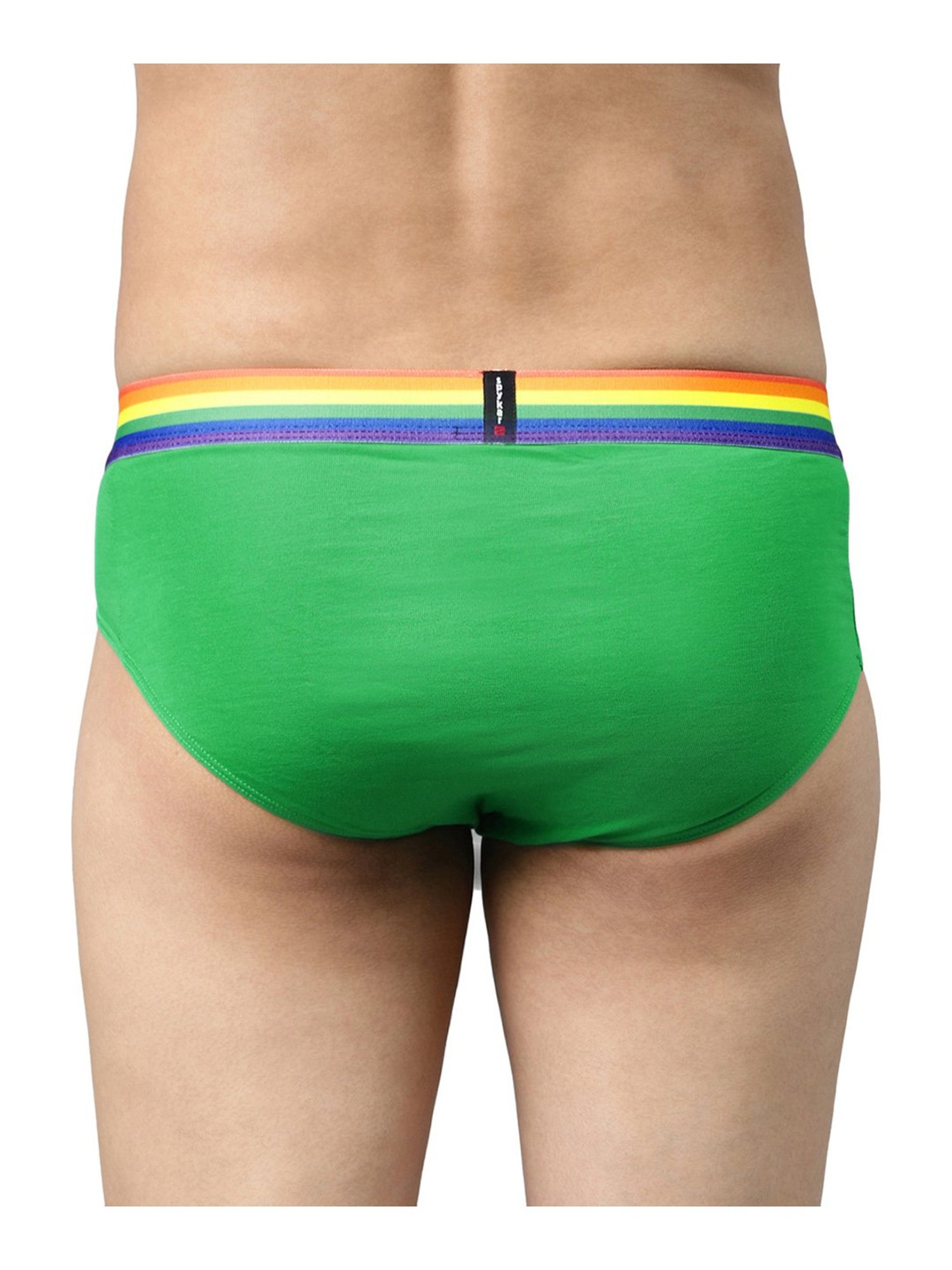 UnderJeans by Spykar Green Briefs - Pack of 2