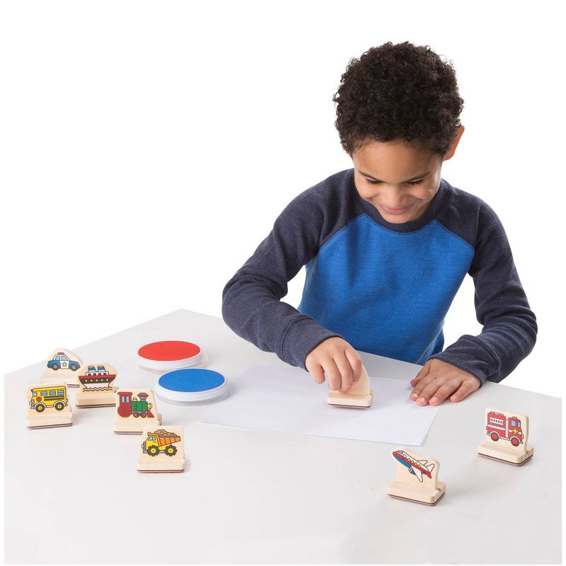 Melissa & Doug My First Wooden Stamp Set - Vehicles