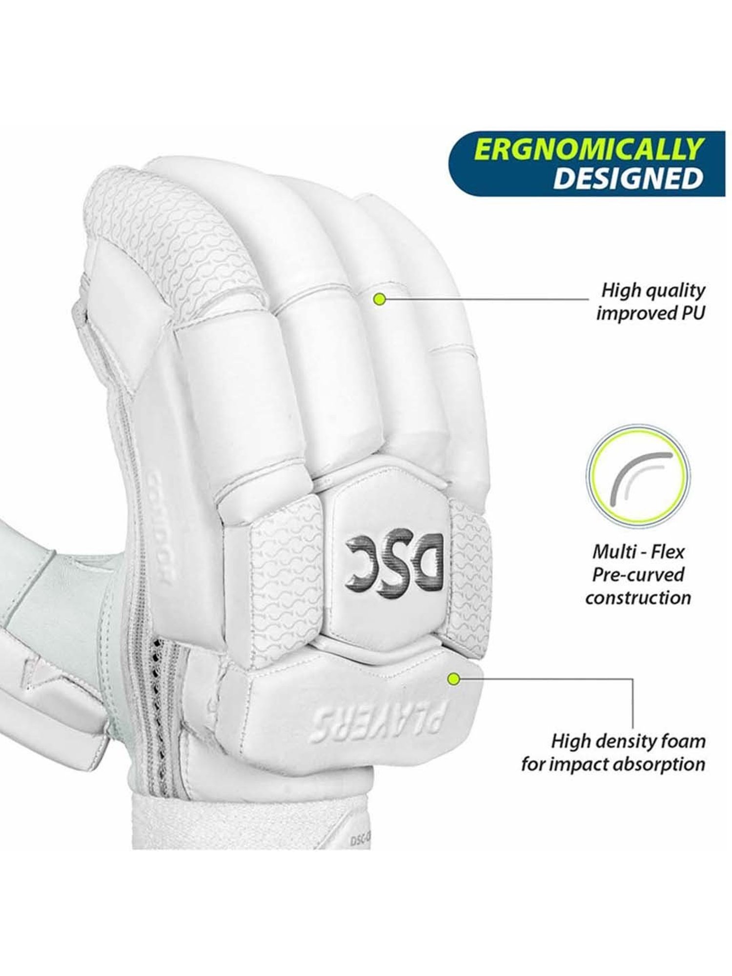 DSC Condor Player Leather Cricket Batting Gloves Size - Mens