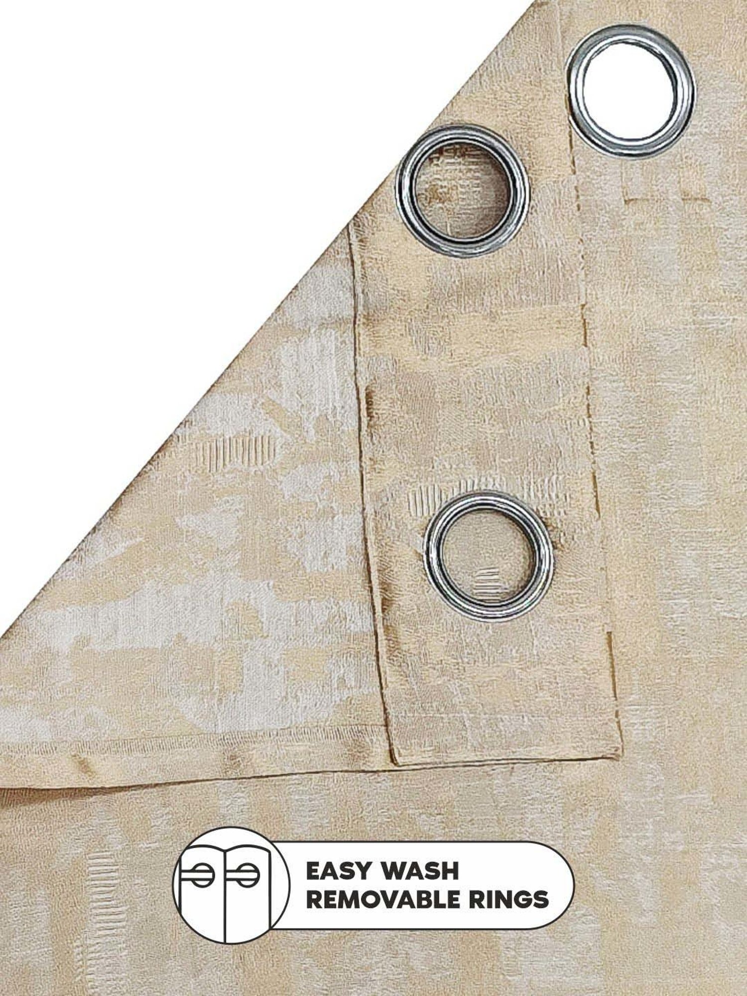 Bianca House Of Lux Soft Gold Faux Silk 7 Ft. Door Curtain