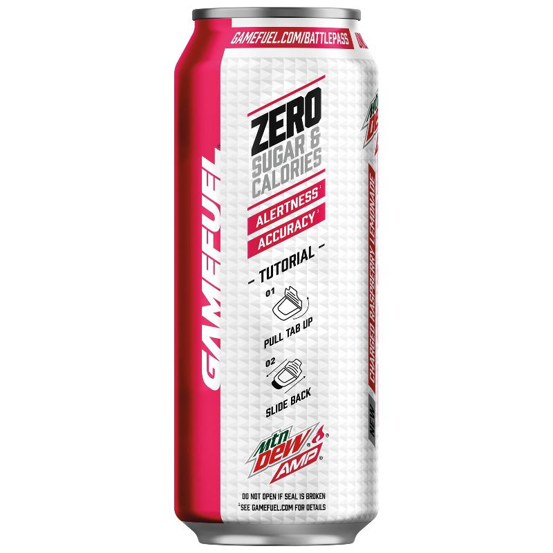 Mountain Dew AMP Game Fuel ZERO Raspberry Lemonade - 16 fl oz Can