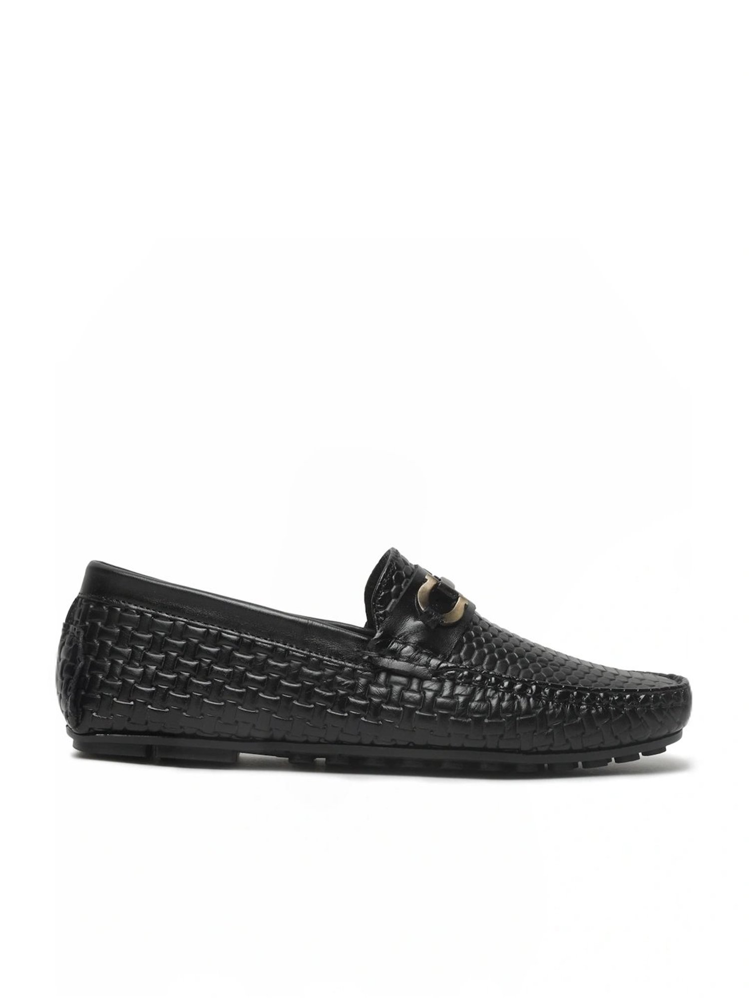Teakwood Leathers Men's Black Casual Loafers
