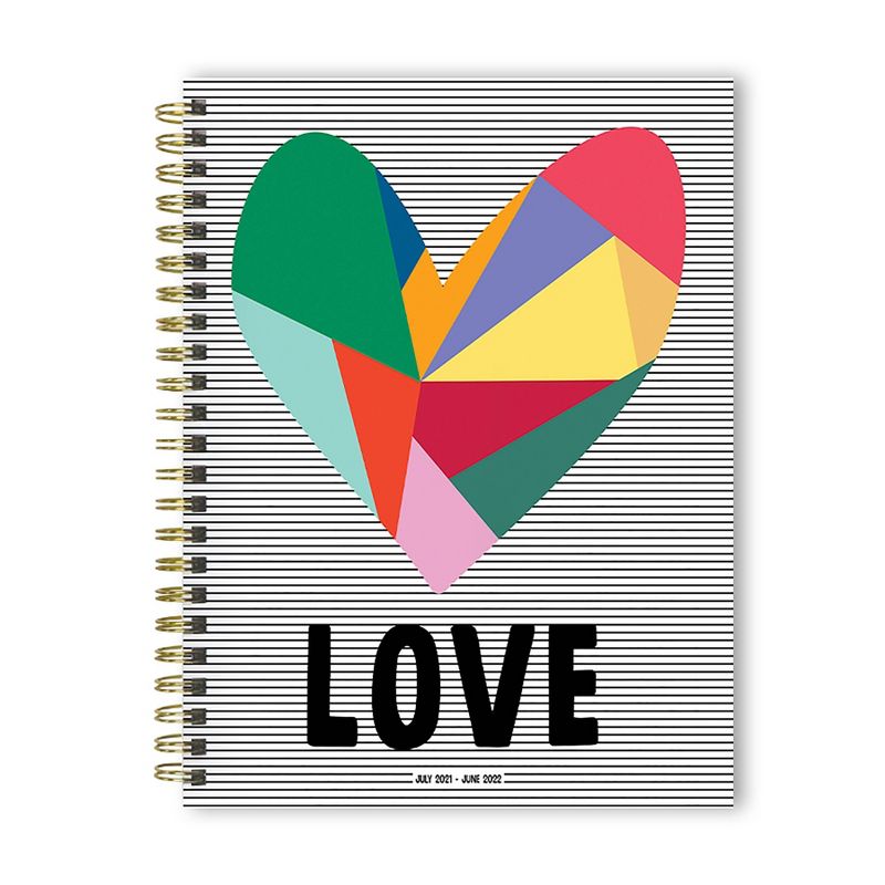 2021-22 Academic Planner 8"x6" Loving Stripes Daily/Weekly/Monthly - The Time Factory