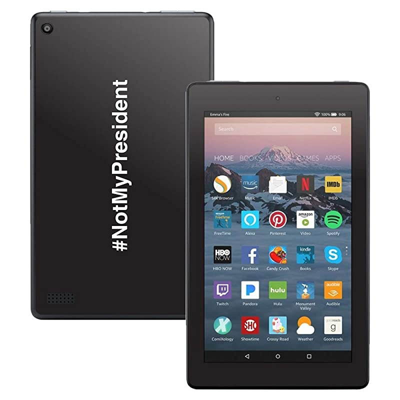 Skin Compatible with  Kindle Fire 7 (2017) - Not My President | Protective, Durable, and Unique Vinyl Decal wrap Cover | Easy to Apply, Remove, and Change Styles | Made in The USA