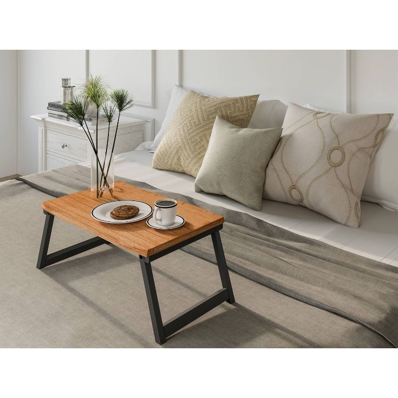 21" x 10" Wood Live Edge Bed Tray Natural - Hopper Studio