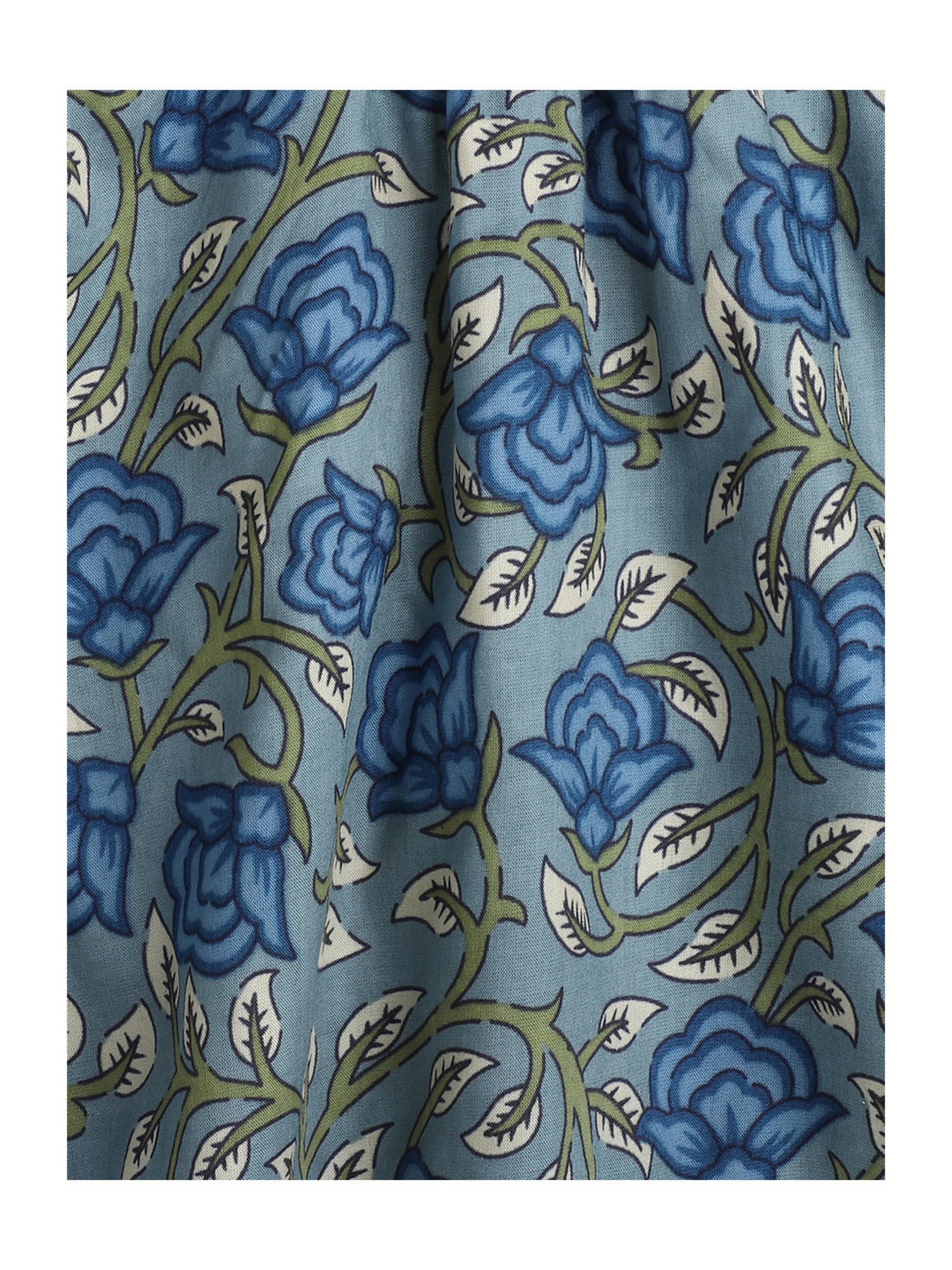 Many Frocks Kids Blue Embellished Ghagra with Choli