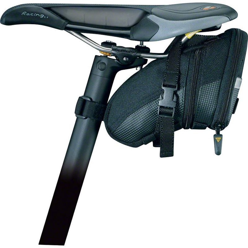 Topeak Aero Wedge Seat Bag: Strap-on, Medium, Black