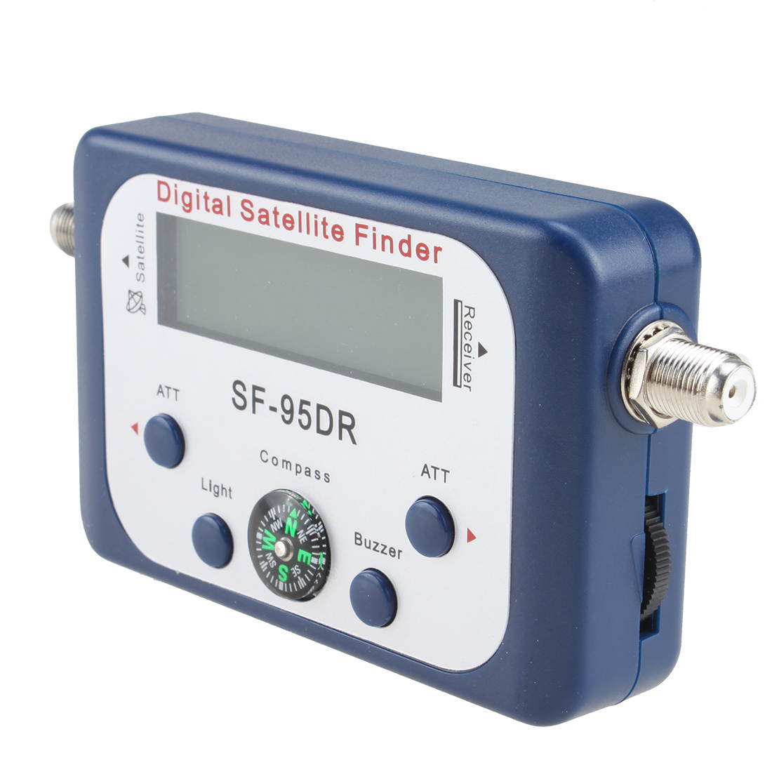 Original Digital Satellite Signal Meter Finder White Directv Dish LCD Screen Buzzer Compass FTA