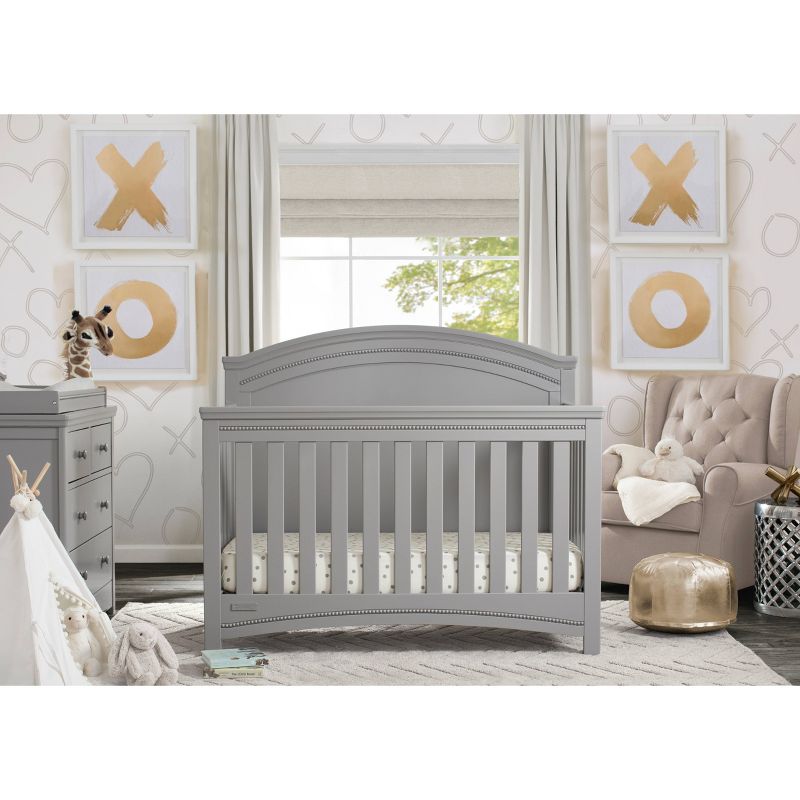 Simmons Kids' Emma 4-in-1 Convertible Crib 'N' More, Greenguard Gold Certified - Gray