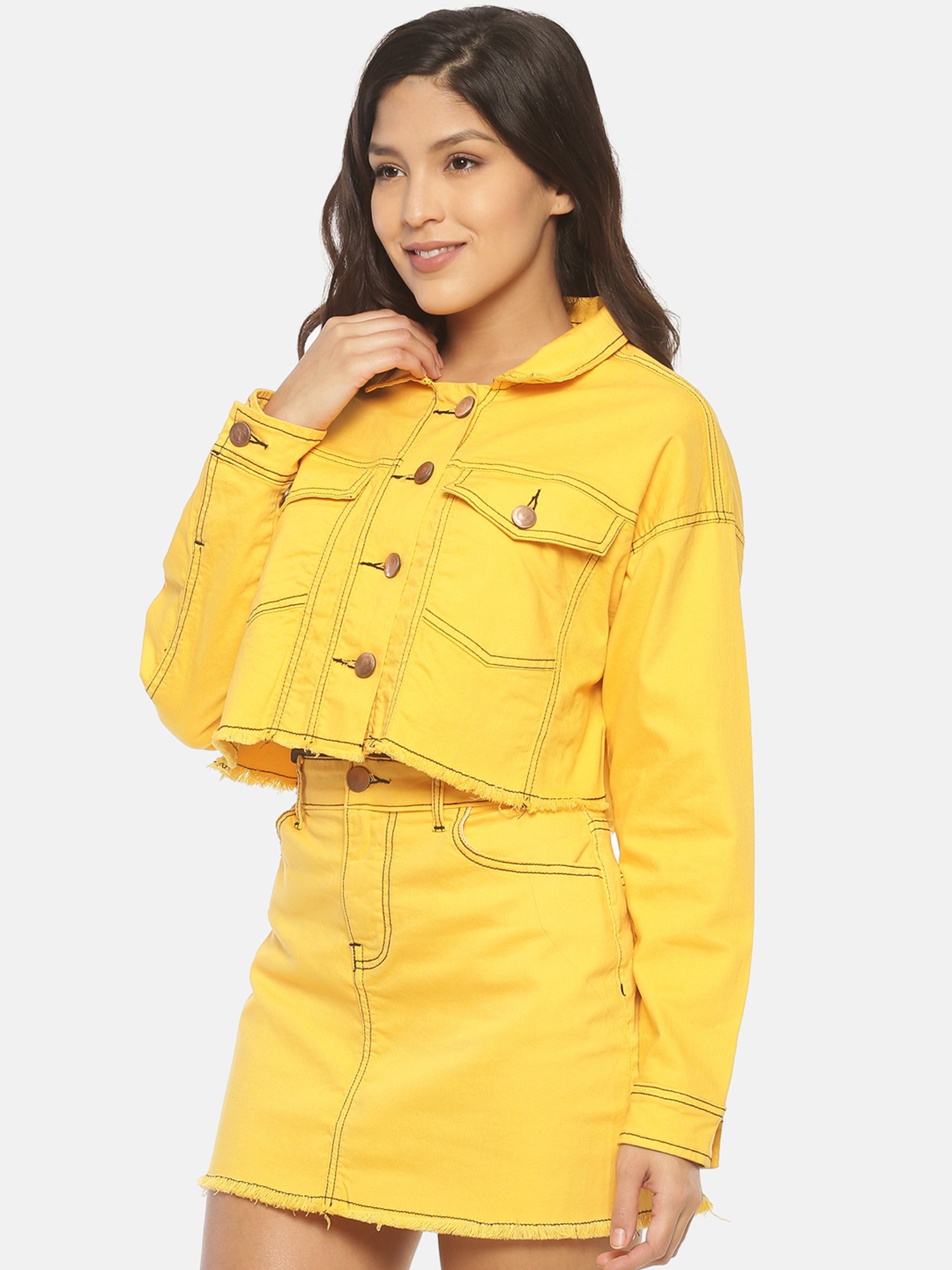 ISU Yellow Regular Fit Jacket