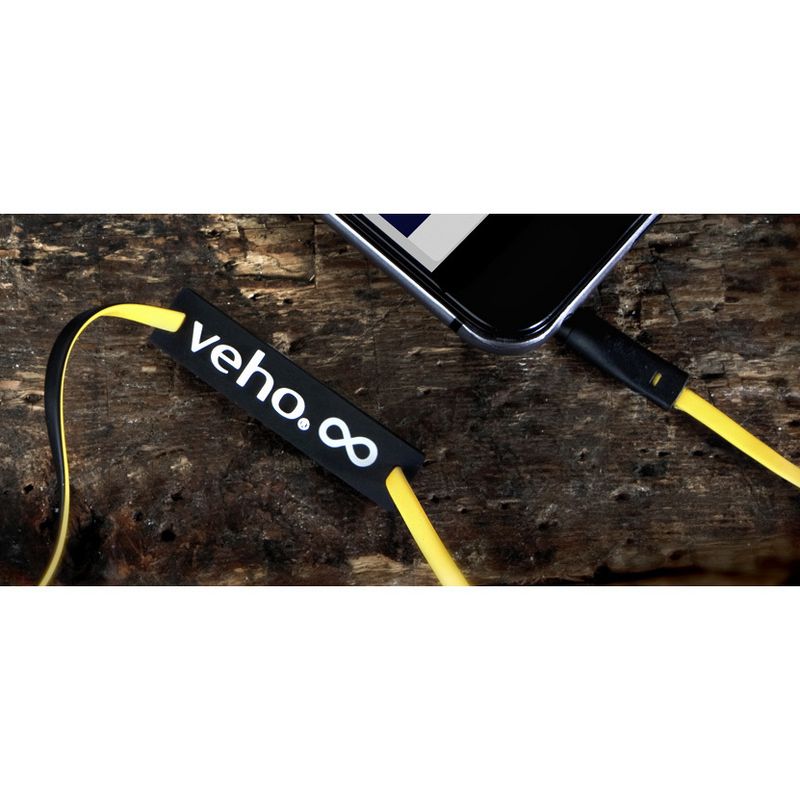 Veho ZS2 Water Resistant Sports Earphones - Stereo - Black, Yellow - Mini-phone - Wired - 16 Ohm - 20 Hz 20 kHz - Earbud, Over-the-ear - Binaural