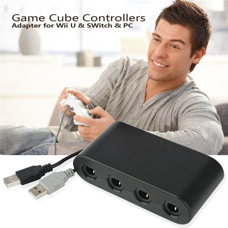 Gamecube Controller Adapter USB For Nintendo Wii U Super Smash Bros. Switch & PC