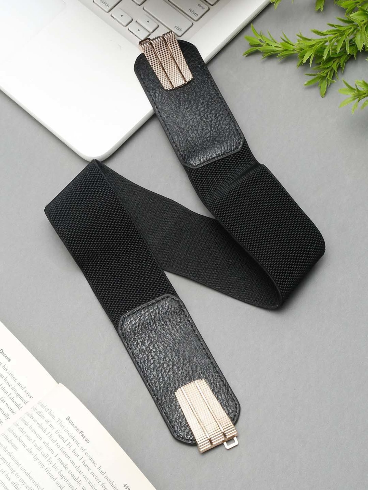 Apsis Black Wide Belt for Women