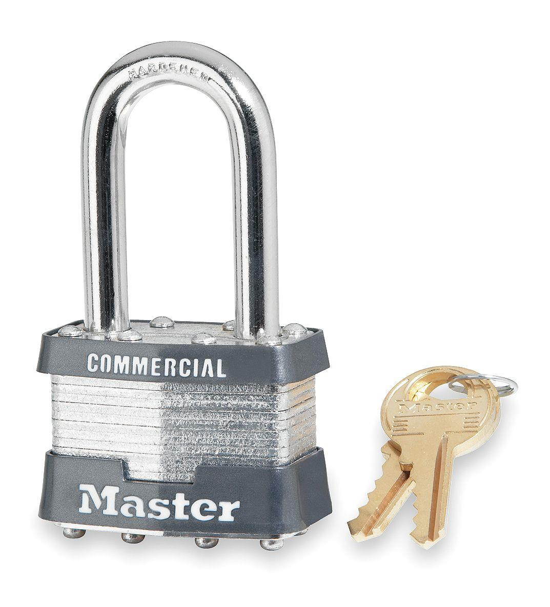 Padlock, KD, 1-1/2 In H, 4 Pin, Steel