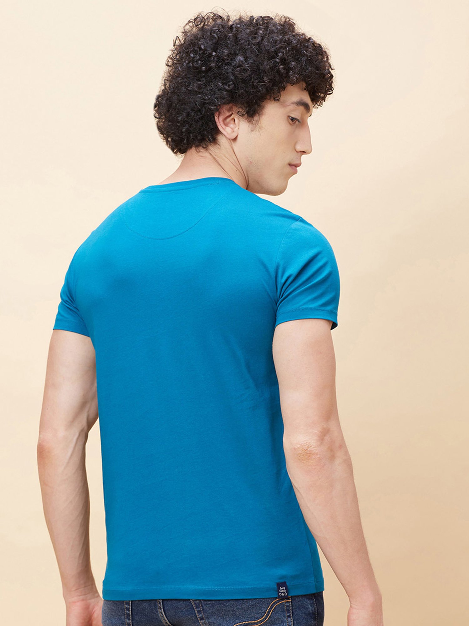 Being Human Teal Regular Fit Crew T-Shirt