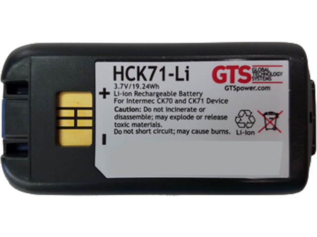 GTS HCK71-LI Direct Replacement Battery for Honeywell CK70/71 Series Scanners (OEM Equivalent# 318-046-031)