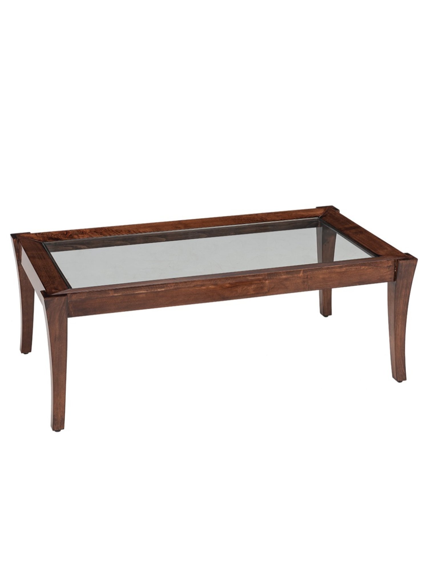 Durian Cameron Walnut Brown Solid Wood Coffee Table in Walnut Finish