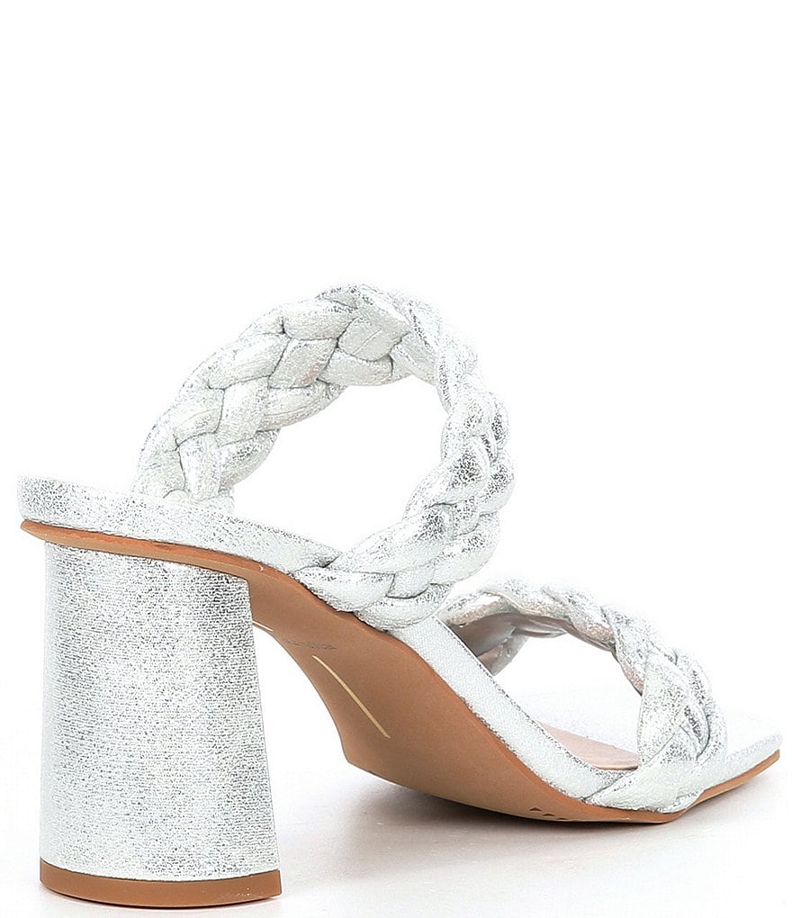 Dolce Vita Paily Braided Metallic Block Heel Dress Mules