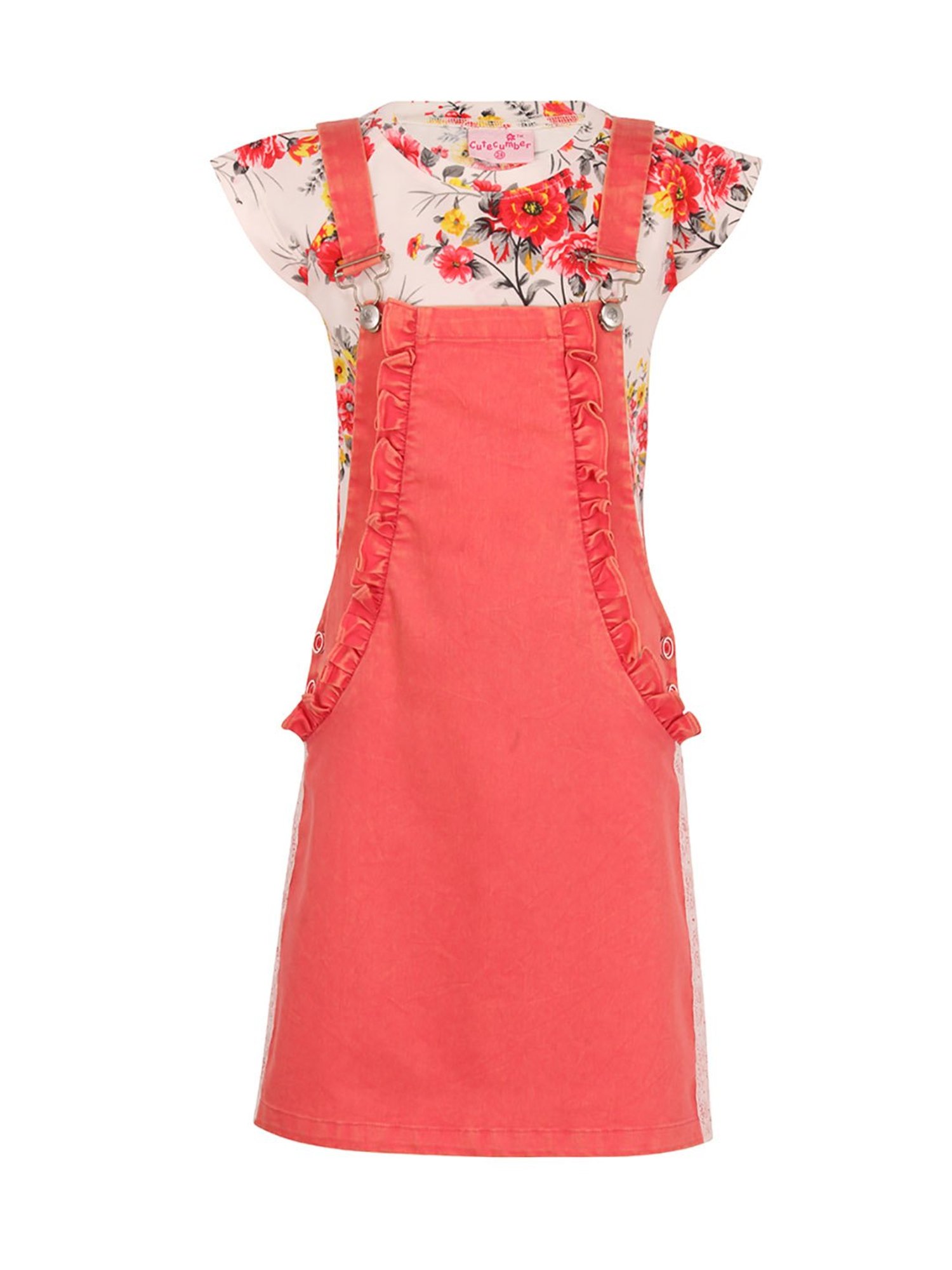 Cutecumber Kids Coral Solid Dress