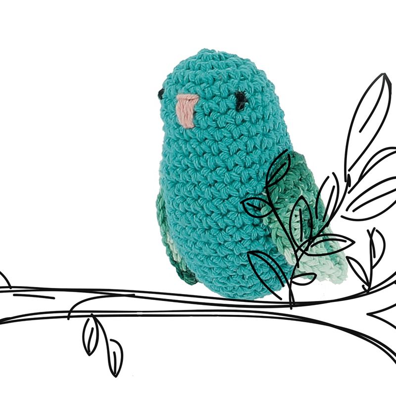 Hoooked Love Bird Yarn Kit W/Eco Barbante Yarn-Turquoise