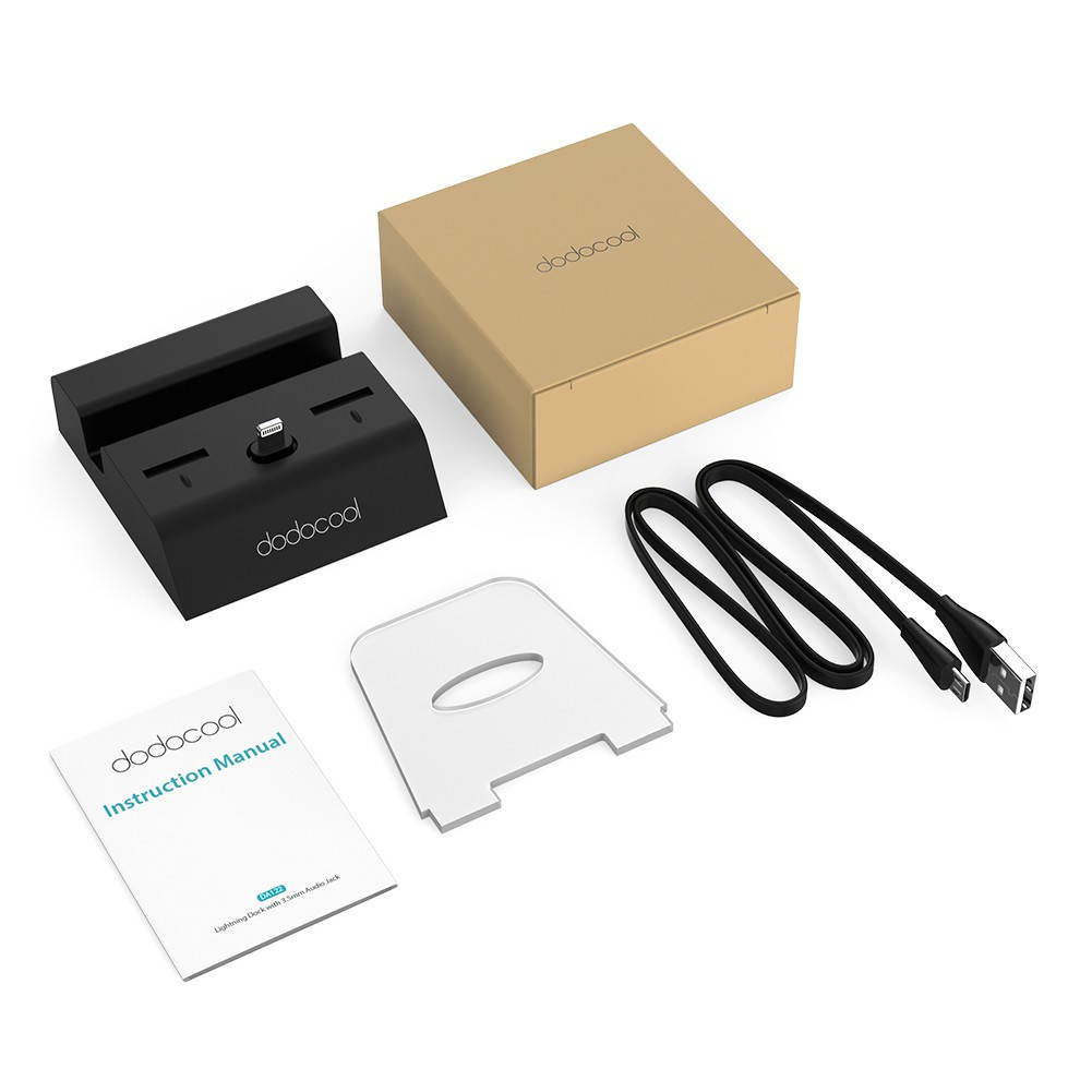 dodocool MFi Certified Lightning Charging Dock Station Support for iPhone X/8 Plus/8/7 Plus/7/SE/6s Plus/6s/6 Plus/6/5s/5c/5 iPod touch