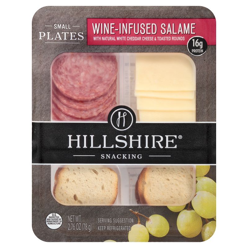 Hillshire Snacking Wine Infused Salame Cheese and Crackers Small Plate - 2.76oz