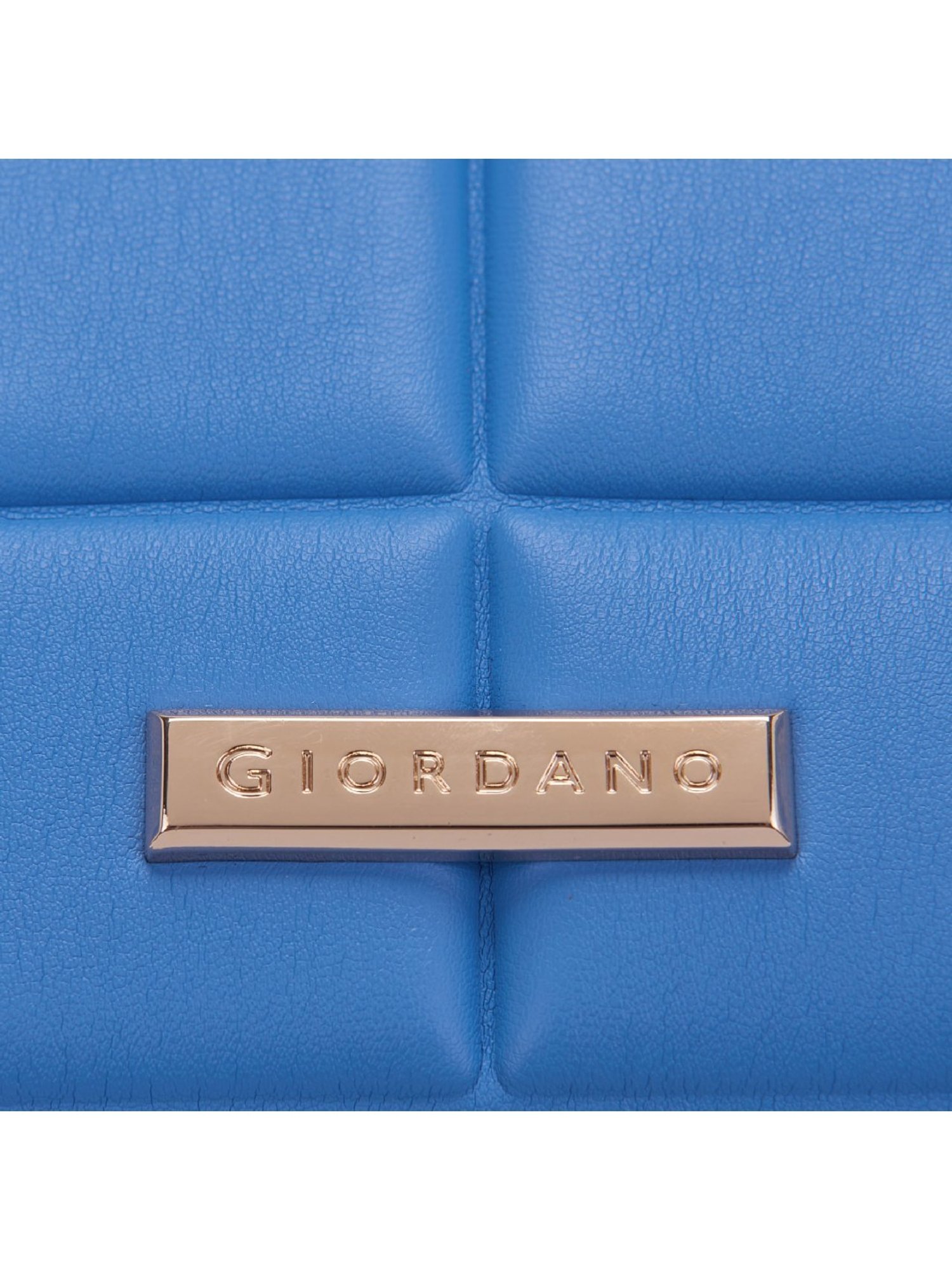 Giordano Blue Quilted Medium Satchel Handbag