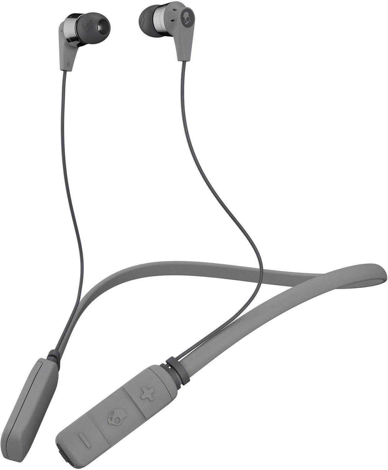 Skullcandy Ink'd Bluetooth Wireless Earbuds with Mic, Street/Gray/Chrome