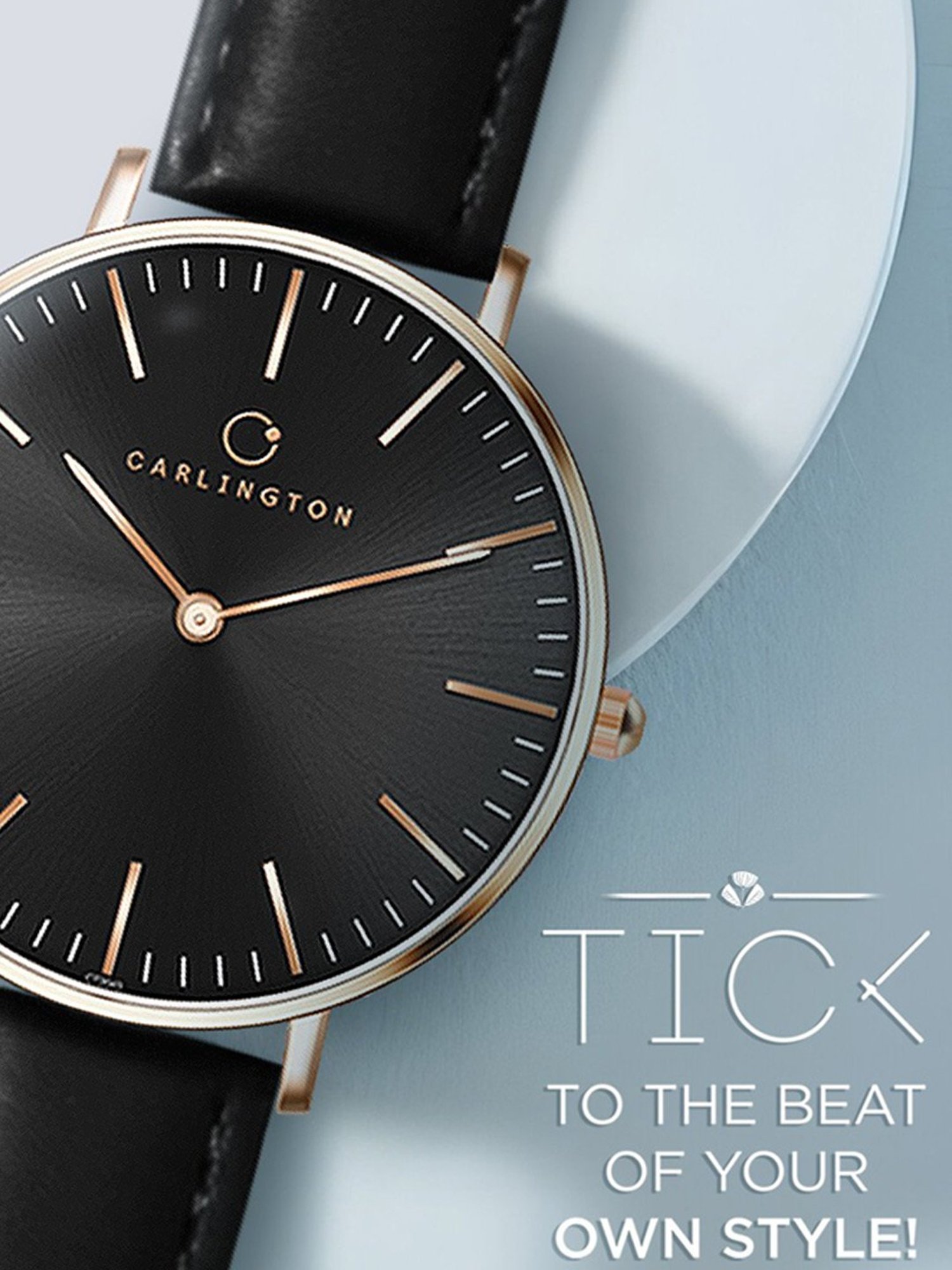 Carlington Iconic 2043 Black Analog Watch for Men