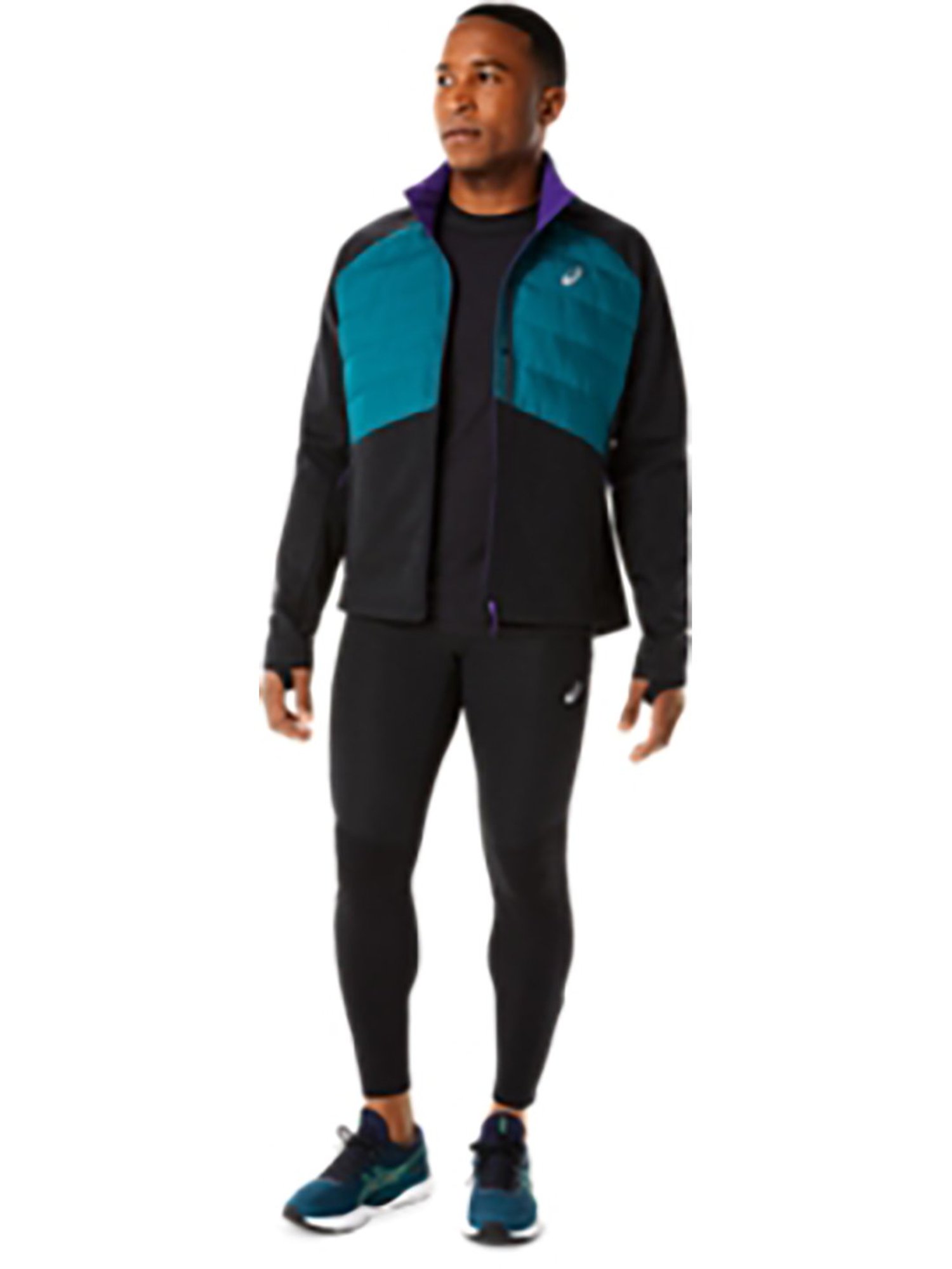 Asics Teal & Black Full Sleeves Jacket