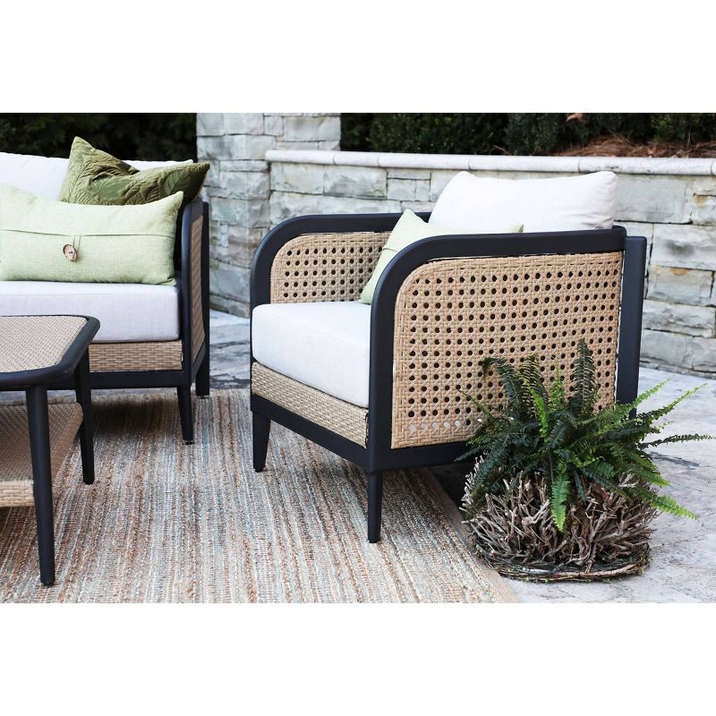 Hudson 4pc Sectional Seating Set with Sunbrella - Canopy Home and Garden