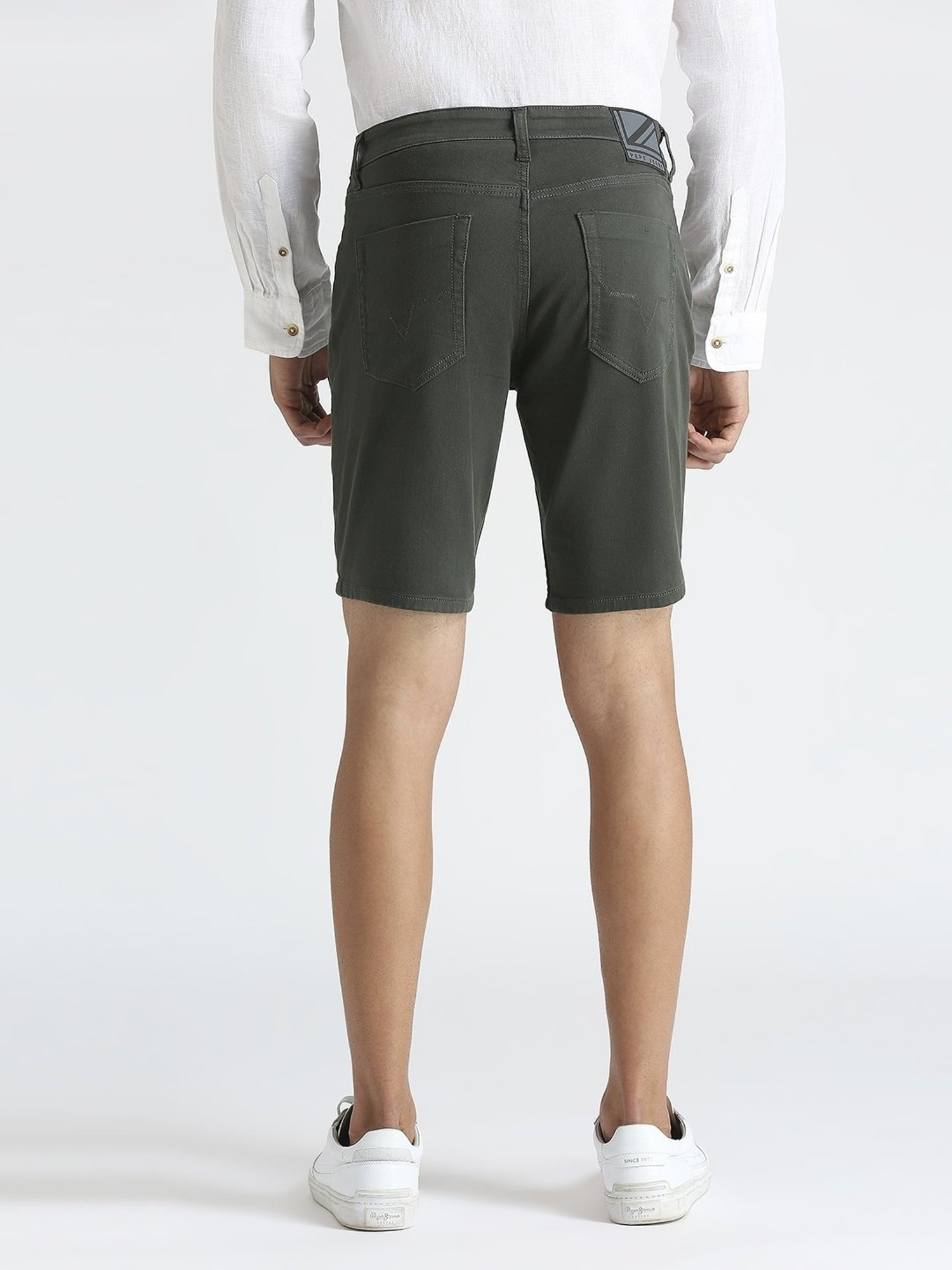 Pepe Jeans Olive Regular Fit Denim Shorts