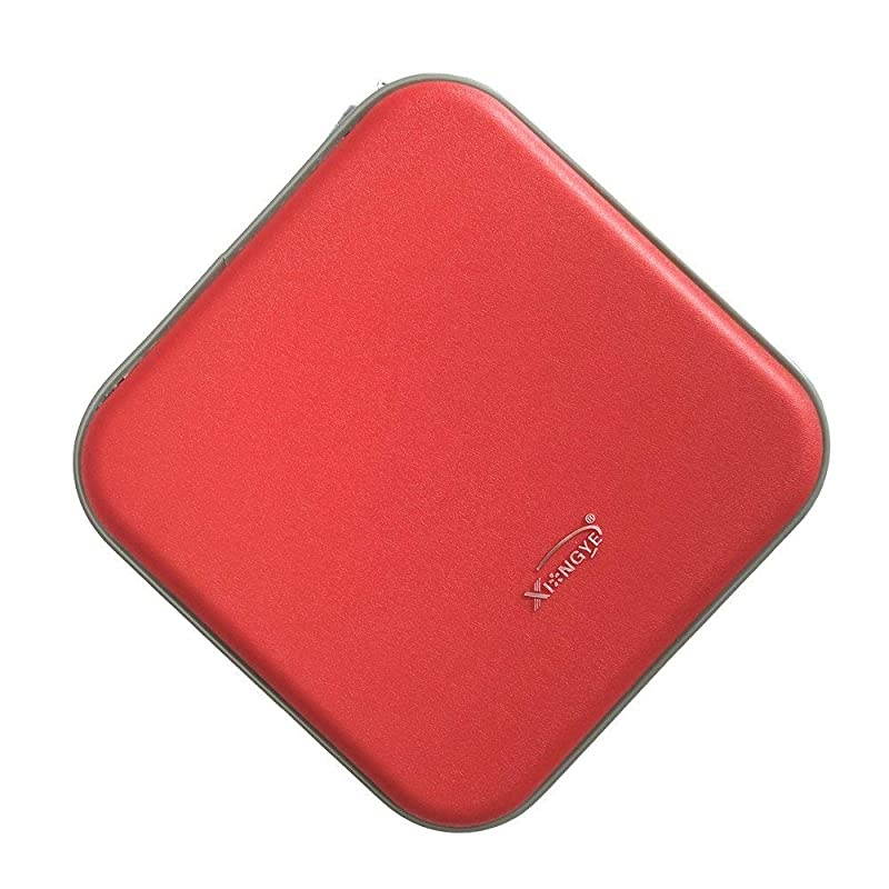 CDVCDDVD Case Binder Portable Hard Plastic Disc Container Red