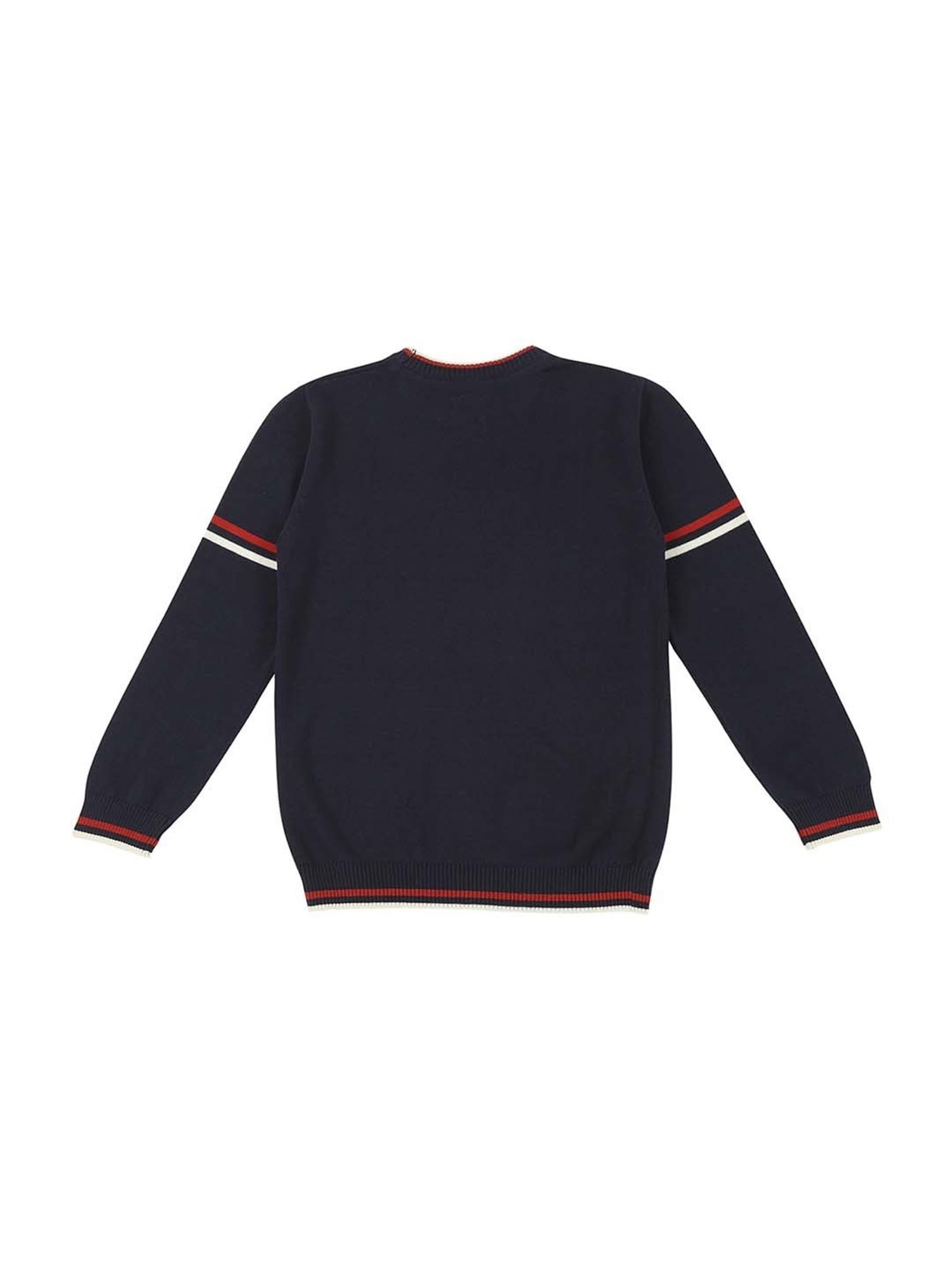 Cherry Crumble By Nitt Hyman Unisex Red & Cream Self Design Full Sleeves Sweater