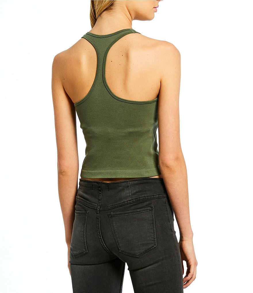 Free People Haley Racerback Cropped Knit Tank