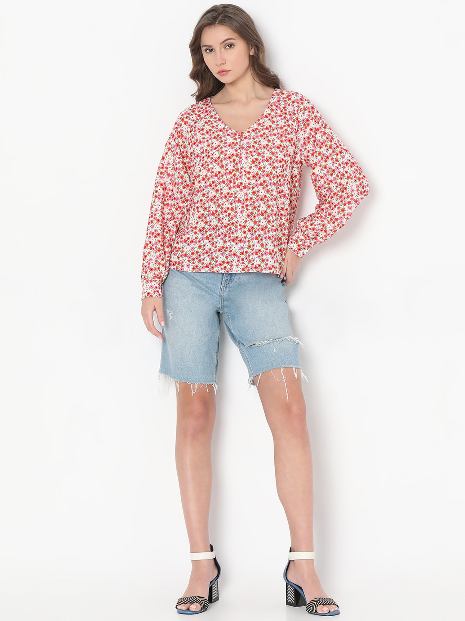 Vero Moda Multicolor Floral Print Top
