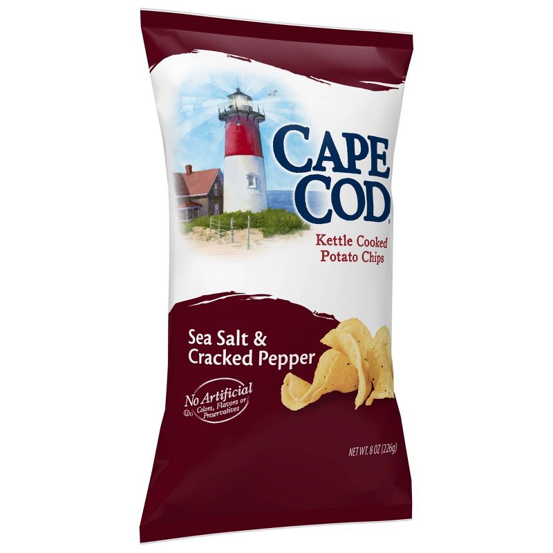 Cape Cod Kettle Cooked Potato Chips - Sea Salt and Cracked Pepper (8oz)