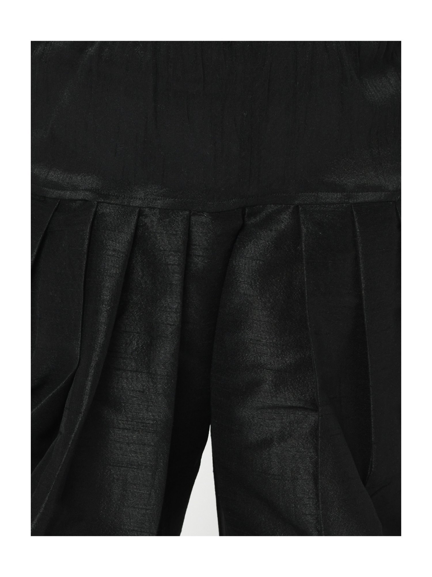 Deyann Kids Rust & Black Solid Full Sleeves Kurta with Dhoti