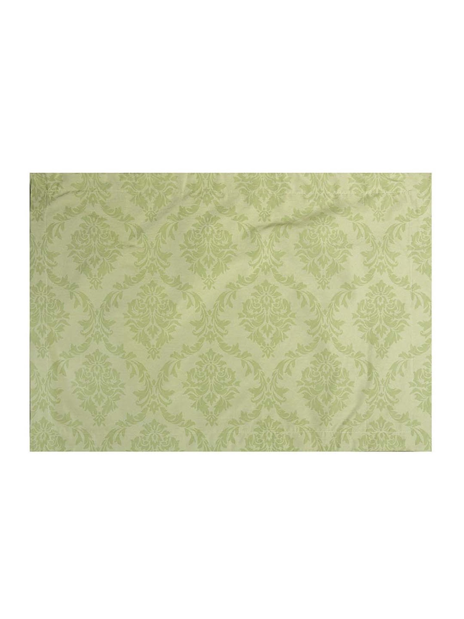 @Home Arias Green 225 TC Cotton Satin King Bedsheet with 2 Pillow Covers