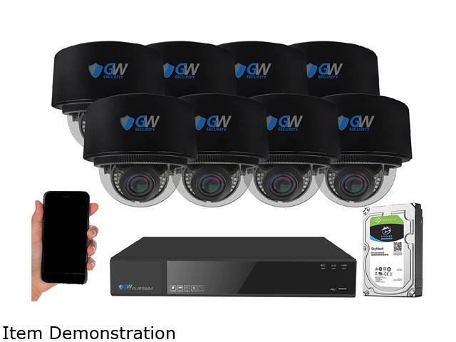 GW Security 16 Channel 4K NVR 8MP (3840x2160) H.265+ IP PoE AI Security Camera System with 16 UHD 4K 2.8-12mm Varifocal Zoom Outdoor/Indoor Dome Camera, Face Recognition, Intelligence Analytics